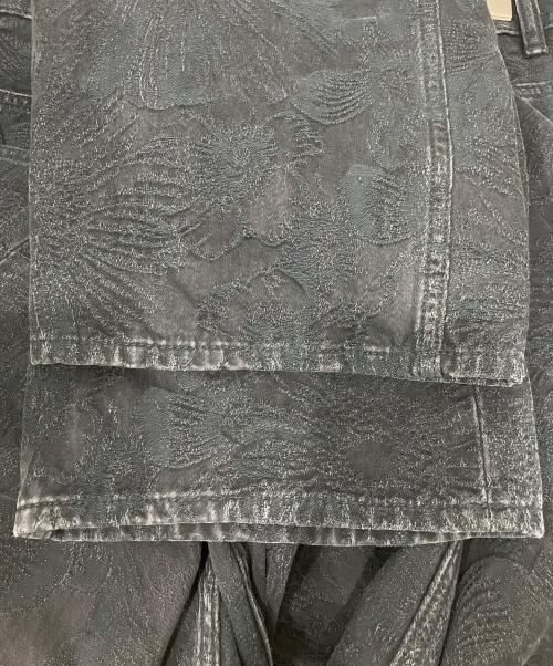 BLUE MARBLE（ブルーマーブル）BLUE MARBLE (ブルーマーブル) DENIM JAQUARD BOOTCUT JEANS ブラック サイズ:31の古着・服飾アイテム