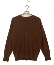 STUDIO NICHOLSON（スタジオ ニコルソン）の古着「NAVAL RIB 9GG SPLIT COLLAR RIB KNIT」｜ブラウン