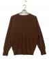 STUDIO NICHOLSON（スタジオ ニコルソン）の古着「NAVAL RIB 9GG SPLIT COLLAR RIB KNIT」｜ブラウン