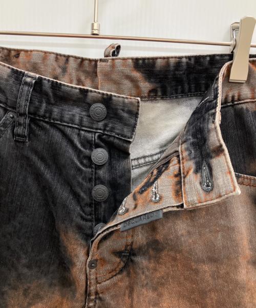 DSQUARED2（ディースクエアード）DSQUARED2 (ディースクエアード) Cool Guy Jean ブラック×オレンジ サイズ:44の古着・服飾アイテム