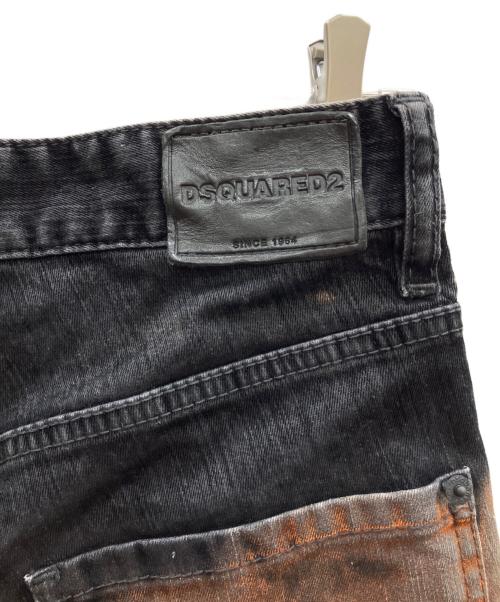DSQUARED2（ディースクエアード）DSQUARED2 (ディースクエアード) Cool Guy Jean ブラック×オレンジ サイズ:44の古着・服飾アイテム