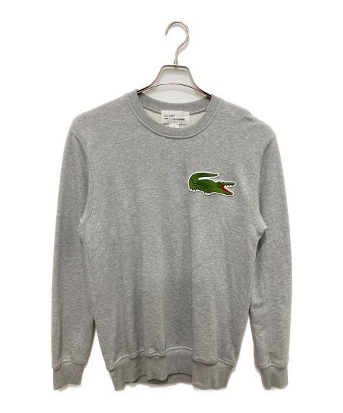 COMME des GARCONS SHIRT（コムデギャルソンシャツ）COMME des GARCONS SHIRT (コムデギャルソンシャツ) LACOSTE (ラコステ) コラボロゴスウェット グレー サイズ:Mの古着・服飾アイテム