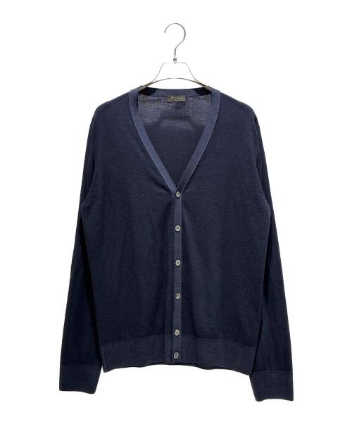 Berluti（ベルルッティ）Berluti (ベルルッティ) Vネックウールカーディガン ネイビー サイズ:Lの古着・服飾アイテム
