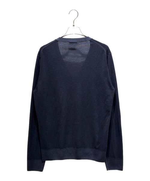 Berluti（ベルルッティ）Berluti (ベルルッティ) Vネックウールカーディガン ネイビー サイズ:Lの古着・服飾アイテム