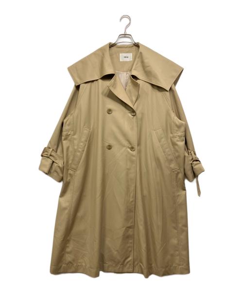 furfur（ファーファー）FURFUR (ファーファー) ビッグカラートレンチコート ベージュ サイズ:Fの古着・服飾アイテム