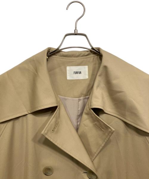 furfur（ファーファー）FURFUR (ファーファー) ビッグカラートレンチコート ベージュ サイズ:Fの古着・服飾アイテム