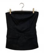 HYKEハイク）の古着「VIYELLA STRAPLESS TOP」｜ブラック