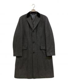 BROOKS BROTHERS（ブルックスブラザーズ）の古着「ヘリンボーン チェスターコート」｜グレー