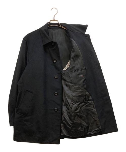 D'URBAN（ダーバン）D'URBAN (ダーバン) カシミヤステンカラーコート ブラック サイズ:2Lの古着・服飾アイテム