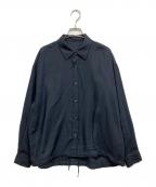 Spick and Spanスピック＆スパン）の古着「ウールライクヘムギャザーシャツ」｜ネイビー
