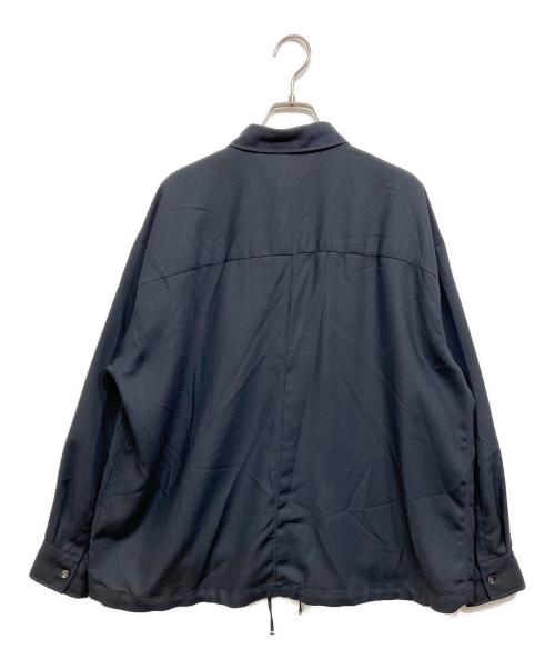 Spick and Span（スピック＆スパン）Spick and Span (スピック＆スパン) ウールライクヘムギャザーシャツ ネイビー サイズ:Freeの古着・服飾アイテム