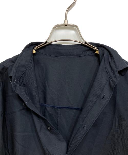 Spick and Span（スピック＆スパン）Spick and Span (スピック＆スパン) ウールライクヘムギャザーシャツ ネイビー サイズ:Freeの古着・服飾アイテム