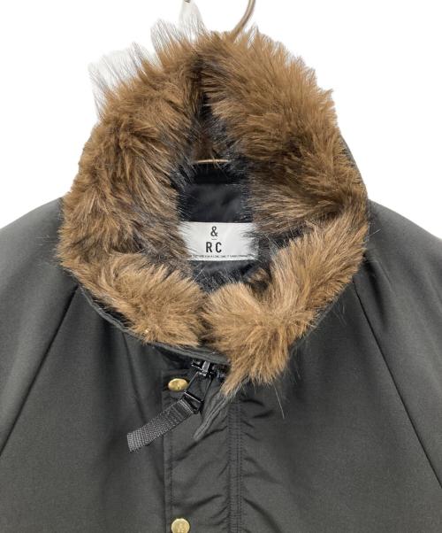 &RC（アンドアールシー）&RC (アンドアールシー) フェイクファーエリツキスウェーディッシュモッズコート ブラック サイズ:36の古着・服飾アイテム