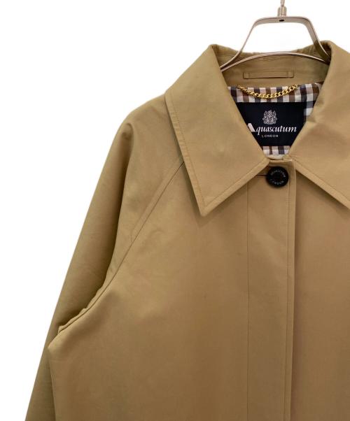 Aquascutum（アクアスキュータム）Aquascutum (アクアスキュータム) journal standard L'essage (ジャーナルスタンダード レサージュ) 別注ステンカラーコート ベージュ サイズ:38の古着・服飾アイテム