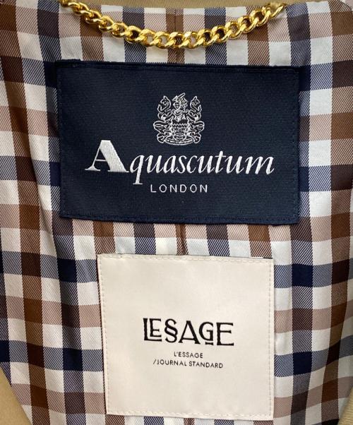 Aquascutum（アクアスキュータム）Aquascutum (アクアスキュータム) journal standard L'essage (ジャーナルスタンダード レサージュ) 別注ステンカラーコート ベージュ サイズ:38の古着・服飾アイテム