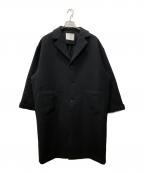 RIM.ARKリムアーク）の古着「Gabardine bonding stitch Coat」｜ブラック