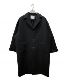 RIM.ARK（リムアーク）の古着「Gabardine bonding stitch Coat」｜ブラック