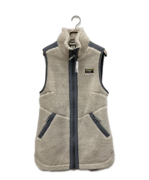 L.L.Bean（エルエルビーン）L.L.Bean (エルエルビーン) ビーンズ・シェルパ・フリース・ロング・ベスト アイボリー サイズ:M 未使用品の古着・服飾アイテム