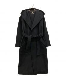 SEA（シー）の古着「メルトンフーデッドコート」｜ブラック