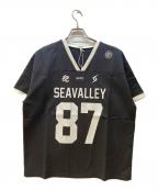 SEAシー）の古着「SEAVALLEY ユニフォーム TEE」｜ブラック×ホワイト