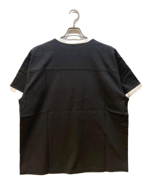 SEA（シー）SEA (シー) SEAVALLEY ユニフォーム TEE ブラック×ホワイト サイズ:Mの古着・服飾アイテム