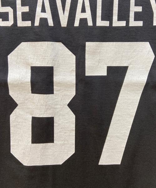 SEA（シー）SEA (シー) SEAVALLEY ユニフォーム TEE ブラック×ホワイト サイズ:Mの古着・服飾アイテム