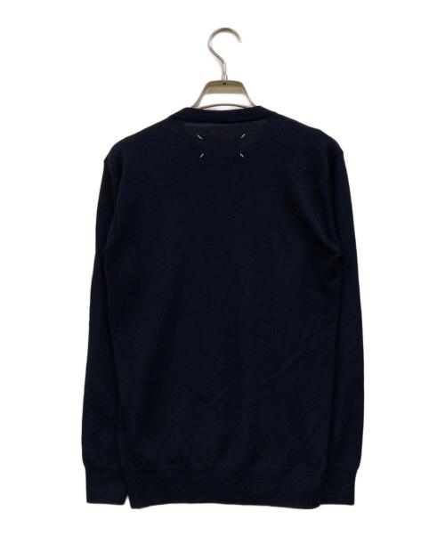 Maison Margiela（メゾンマルジェラ）Maison Margiela (メゾンマルジェラ) ウールクルーネックニット ネイビー サイズ:Sの古着・服飾アイテム