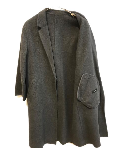 UNTITLED（アンタイトル）UNTITLED (アンタイトル) リバー素材 オーバーチェスターコート チャコールグレー サイズ:Freeの古着・服飾アイテム