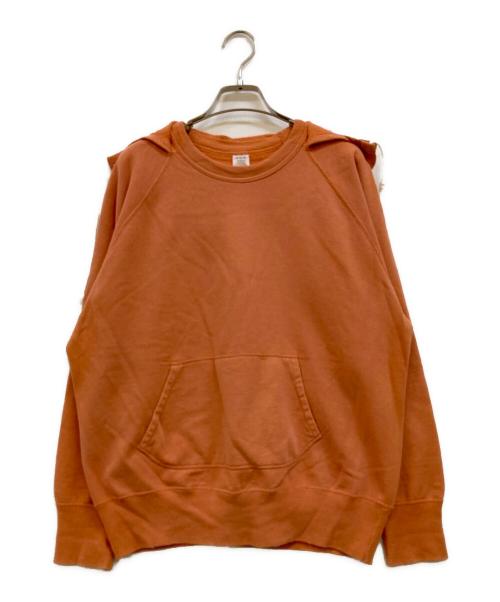 WAREHOUSE&Co.（ウェアハウス）WAREHOUSE&Co. (ウェアハウス) BEAMS BOY (ビームスボーイ) セコハン 後付け フーディー オレンジ サイズ:Ｍの古着・服飾アイテム