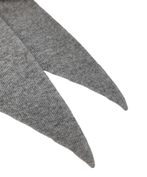 ASAUCE MELER（アソースメレ）ASAUCE MELER (アソースメレ) カシミヤトライアングルストール グレー サイズ:-の古着・服飾アイテム