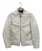 Schottショット）の古着「641XX カウハイド シングルライダースジャケット」｜ホワイト