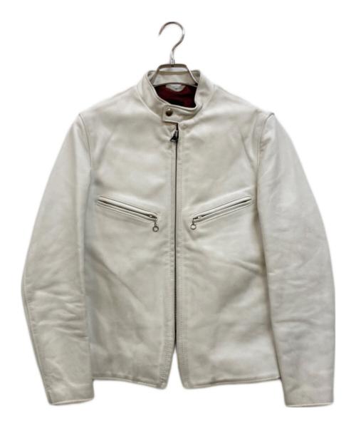 Schott（ショット）Schott (ショット) 641XX カウハイド シングルライダースジャケット ホワイト サイズ:34の古着・服飾アイテム