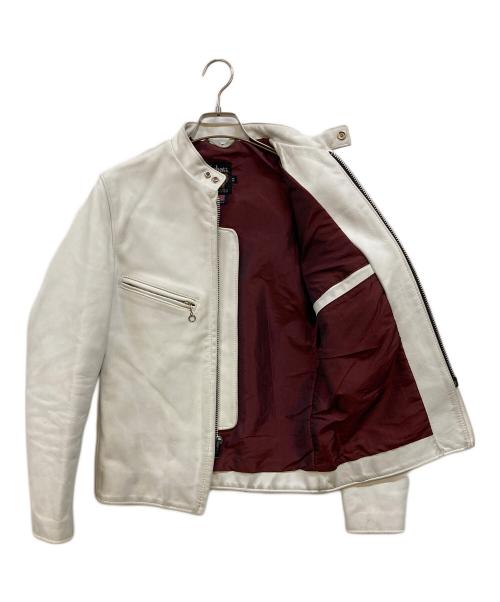 Schott（ショット）Schott (ショット) 641XX カウハイド シングルライダースジャケット ホワイト サイズ:34の古着・服飾アイテム