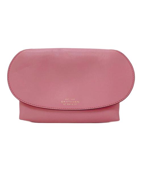 SMYTHSON（スマイソン）SMYTHSON (スマイソン) Pillow ショルダーバッグ ミニ ピンクの古着・服飾アイテム