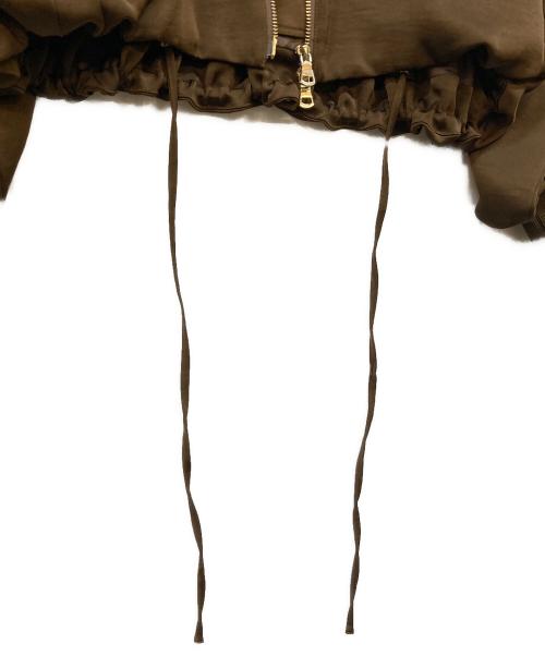 chignon（シニヨン）chignon (シニヨン) サテンボリュームブルゾン ブラウン サイズ:Fの古着・服飾アイテム