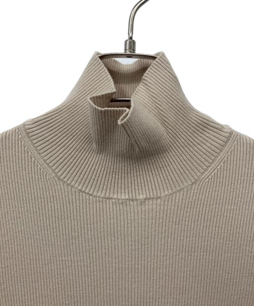 Noble（ノーブル）Noble (ノーブル) RY/PL リブハイネックロングワンピース ベージュ サイズ:36　の古着・服飾アイテム