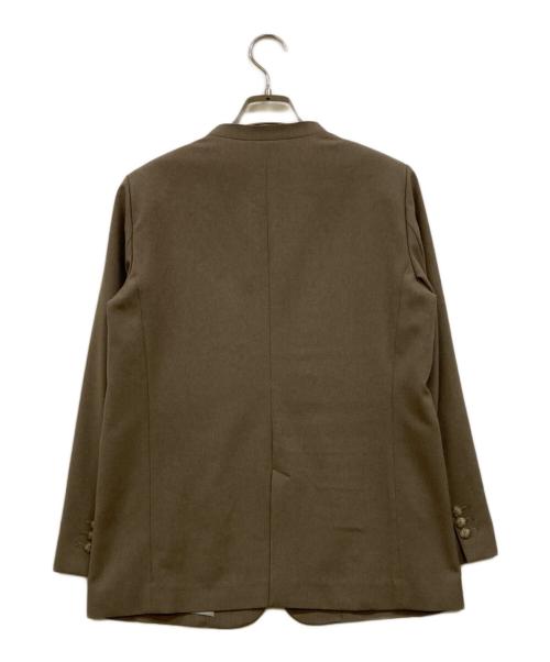 NOLLEY'S sophi（ノーリーズソフィー）NOLLEY'S sophi (ノーリーズソフィー) ウォッシャブルソフトシャンブレーノーカラージャケット ブラウン サイズ:34の古着・服飾アイテム