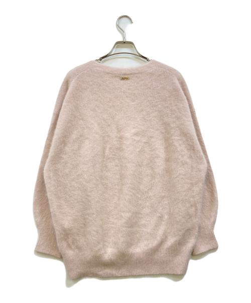 Loungedress（ラウンジドレス）Loungedress (ラウンジドレス) FURカシミヤVニット ピンク サイズ:Fの古着・服飾アイテム