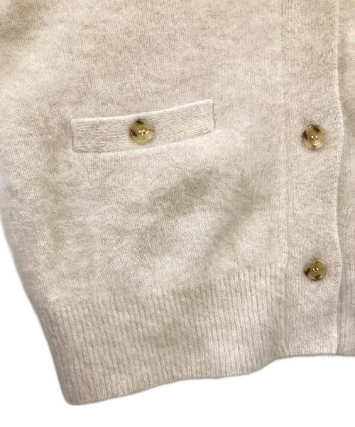 Loungedress（ラウンジドレス）Loungedress (ラウンジドレス) FURカシミヤニットカーデ アイボリー サイズ:Fの古着・服飾アイテム