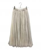 Nobleノーブル）の古着「ヴィンテージシアーソフトプリーツスカート」｜アイボリー