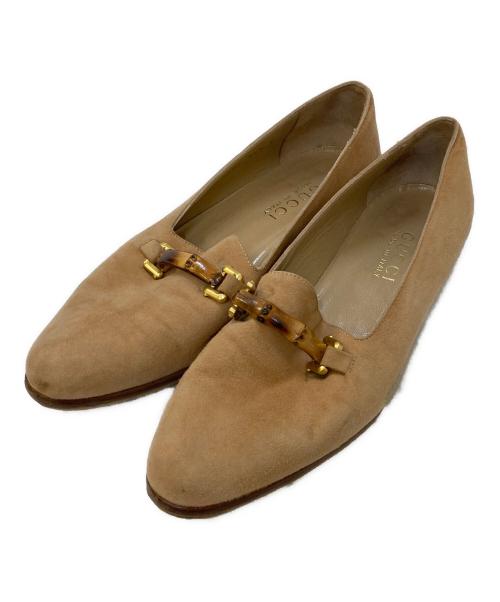 GUCCI（グッチ）GUCCI (グッチ) バンブービットローファー ベージュ サイズ:36 1/2の古着・服飾アイテム