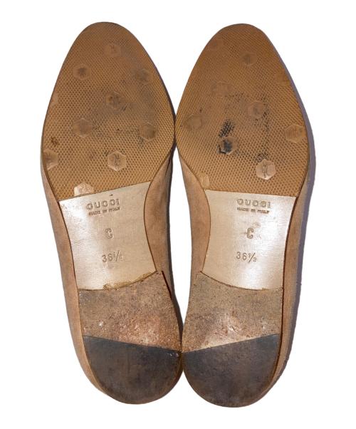 GUCCI（グッチ）GUCCI (グッチ) バンブービットローファー ベージュ サイズ:36 1/2の古着・服飾アイテム