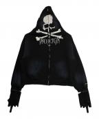 Mastermind×PROJECT G/Rマスターマインド×プロジェクト ジーアール）の古着「ZYGON HOODED ZIP-UP」｜ブラック