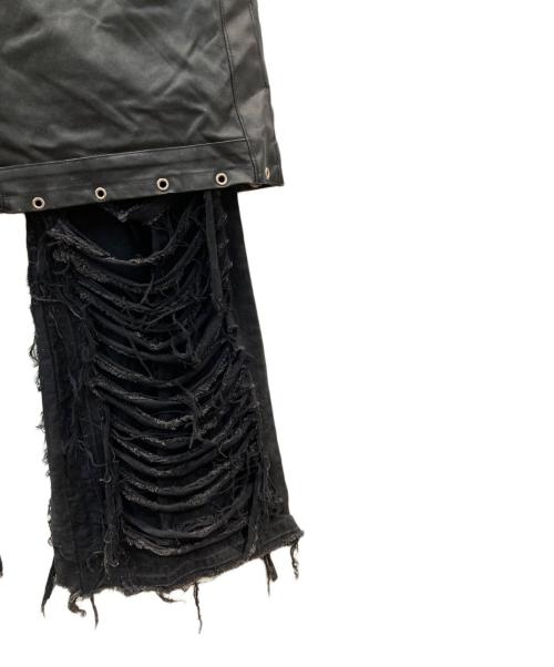 MM:OPTION（MM:OPTION）MM:OPTION (MM:OPTION) ドッキングダメージデニム ブラック サイズ:-の古着・服飾アイテム