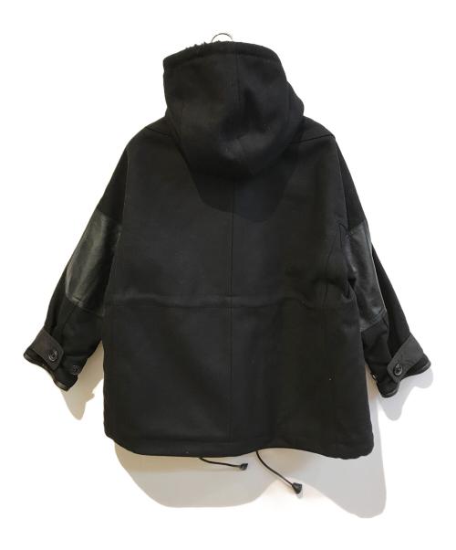 DSQUARED2（ディースクエアード）DSQUARED2 (ディースクエアード) レザーパーツコンビジャケット　S75AA0254 S48924　 ブラック サイズ:40の古着・服飾アイテム