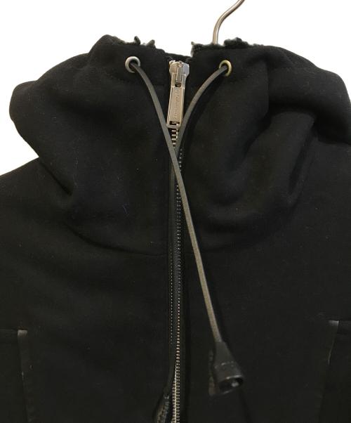 DSQUARED2（ディースクエアード）DSQUARED2 (ディースクエアード) レザーパーツコンビジャケット　S75AA0254 S48924　 ブラック サイズ:40の古着・服飾アイテム