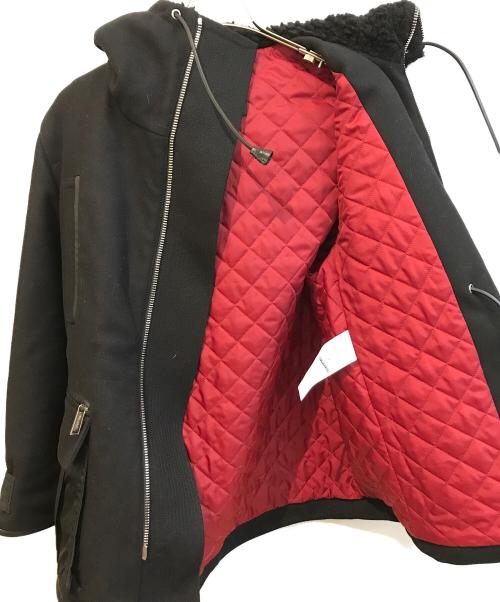 DSQUARED2（ディースクエアード）DSQUARED2 (ディースクエアード) レザーパーツコンビジャケット　S75AA0254 S48924　 ブラック サイズ:40の古着・服飾アイテム