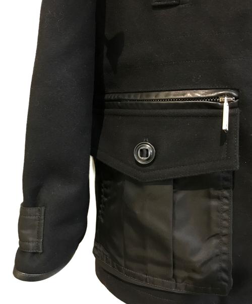 DSQUARED2（ディースクエアード）DSQUARED2 (ディースクエアード) レザーパーツコンビジャケット　S75AA0254 S48924　 ブラック サイズ:40の古着・服飾アイテム