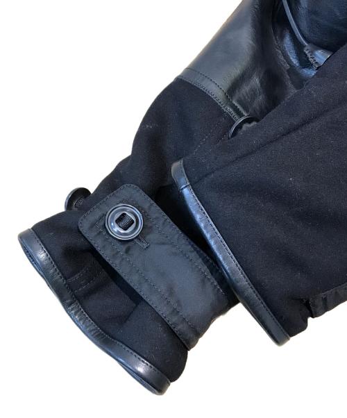 DSQUARED2（ディースクエアード）DSQUARED2 (ディースクエアード) レザーパーツコンビジャケット　S75AA0254 S48924　 ブラック サイズ:40の古着・服飾アイテム