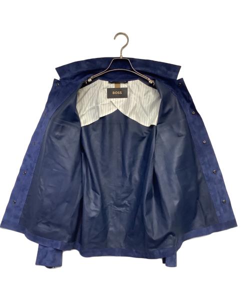 BOSS（ボス）BOSS (ボス) L-Mashirt スウェードシャツジャケット ブルー サイズ:46の古着・服飾アイテム